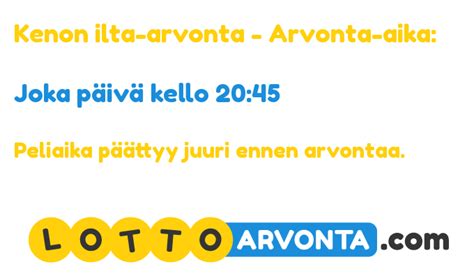 keno ilta arvonta|Keno .